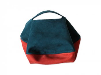 カンダミサコ circle bag mini 22：DARK BLUE x ORANGE