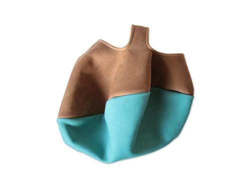 ߥ circle bag mini 28BROWN x TURQUOISE