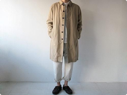 RINEN 80/2ダウンプルーフ ステンカラーコート 06BEIGE〔メンズ