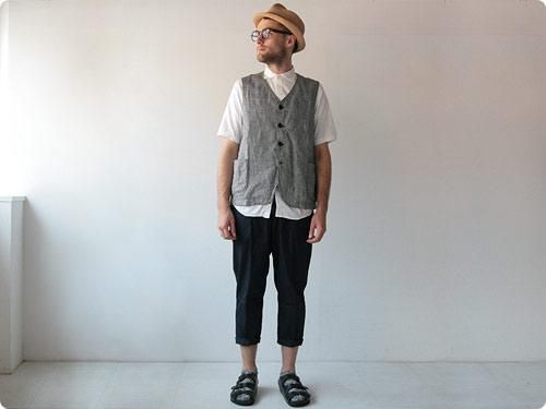 ordinary fits TUCK CROPPED NAVY