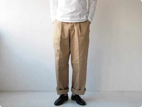 TUKI tuck in trousers 03khaki