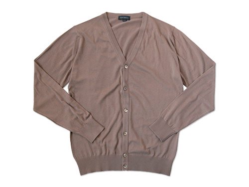 JOHN SMEDLEY Vネックカーディガン MOCHA