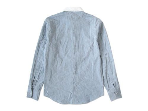 Honor gathering dry cotton chambray cleric shirts smoke sax