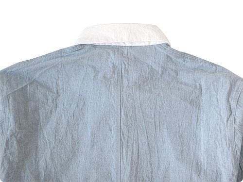 Honor gathering dry cotton chambray cleric shirts smoke sax