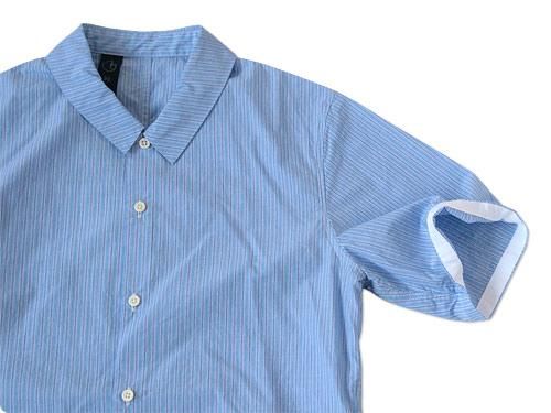 Honor gathering GIZA cotton classic stripe Ⱦµ light sax
