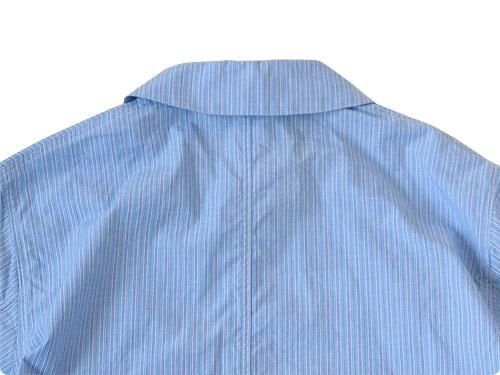 Honor gathering GIZA cotton classic stripe Ⱦµ light sax