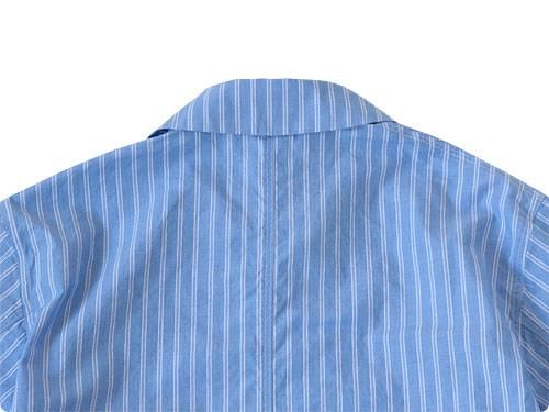 Honor gathering GIZA cotton classic stripe Ⱦµ medium blue