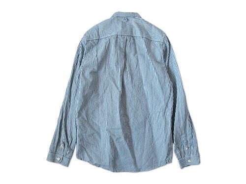 maillot sunset small collar stripe shirts BLUE
