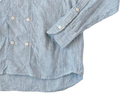 TATAMIZE DOUBLE BRESTED LINEN SHIRTS STRIPE