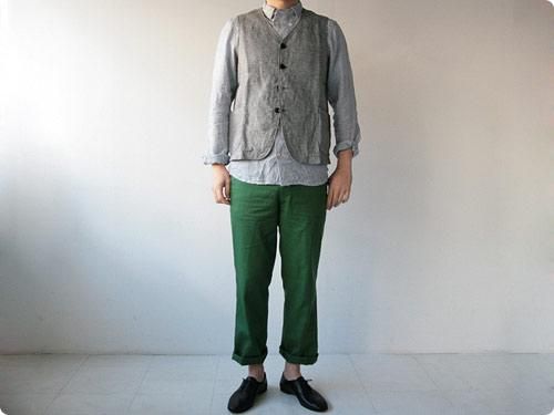 TATAMIZE DOUBLE BRESTED LINEN SHIRTS STRIPE