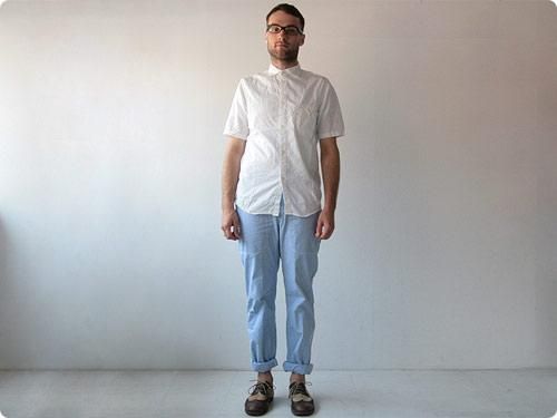 TATAMIZE BAKER PANTS BLUE STRIPE
