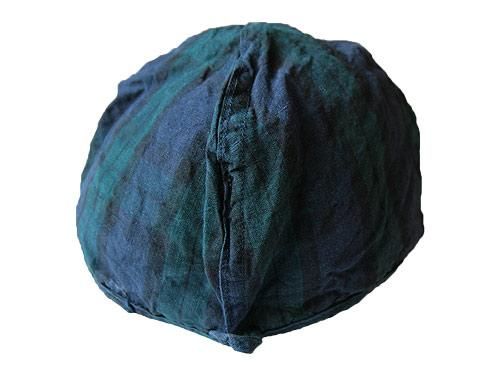 TATAMIZE LINEN WORK CAP BLACK WATCH