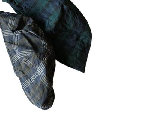 TATAMIZE LINEN WORK CAP BLACK WATCH