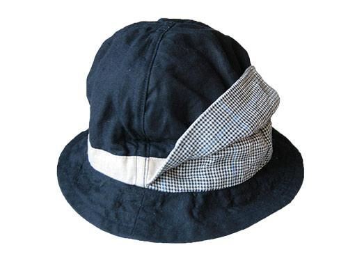 TATAMIZE REVERSIBLE HAT NAVY x GLEN CHECK