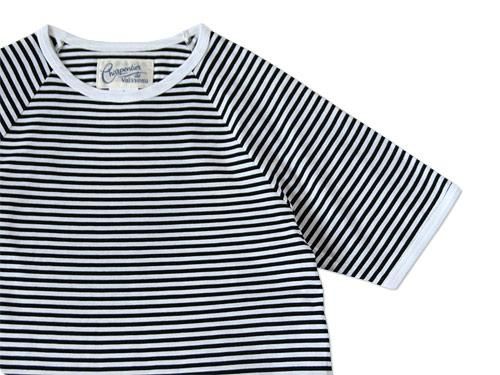 Charpentier de Vaisseau NARROW STRIPES SHORT SLEEVES BLACK x WHITE