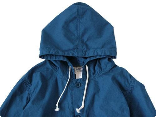 Charpentier de Vaisseau HOODED COTTON BLOUSON BLUE