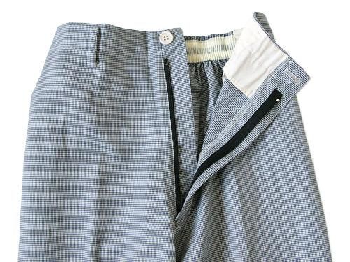 Charpentier de Vaisseau SCHOOL PANTS HOUND'S TOOTH BLACK x WHITE