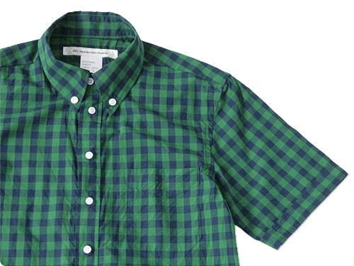 EEL HIMAWARI SHIRTS 55GREEN x NAVY GINGHAM