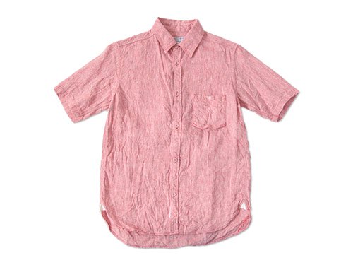 ordinary fits S/S LITHUANIA LINEN SHIRT RED