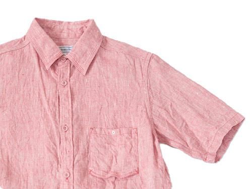 ordinary fits S/S LITHUANIA LINEN SHIRT RED