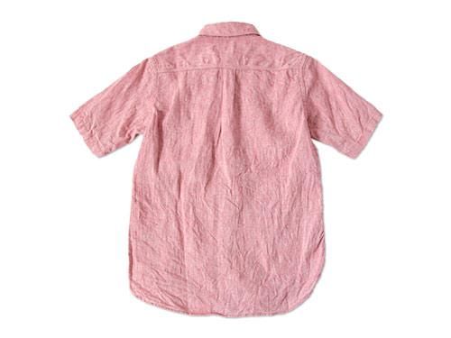 ordinary fits S/S LITHUANIA LINEN SHIRT RED
