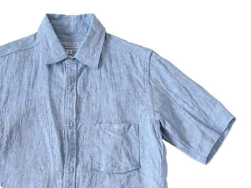 ordinary fits S/S LITHUANIA LINEN SHIRT BLUE