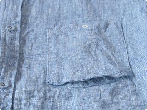 ordinary fits S/S LITHUANIA LINEN SHIRT BLUE