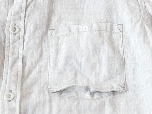 ordinary fits S/S LITHUANIA LINEN SHIRT GRAY