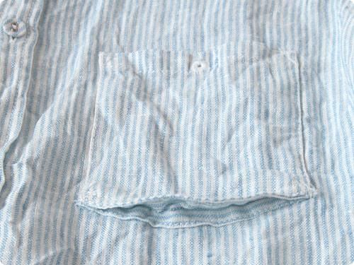 ordinary fits S/S LITHUANIA LINEN SHIRT NARROW STRIPE