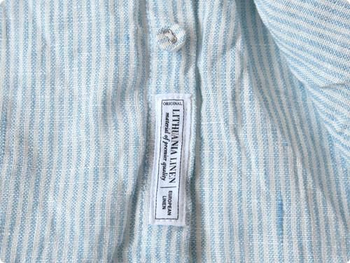 ordinary fits S/S LITHUANIA LINEN SHIRT NARROW STRIPE