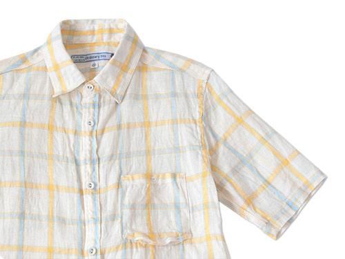 ordinary fits S/S LITHUANIA LINEN SHIRT CHECK