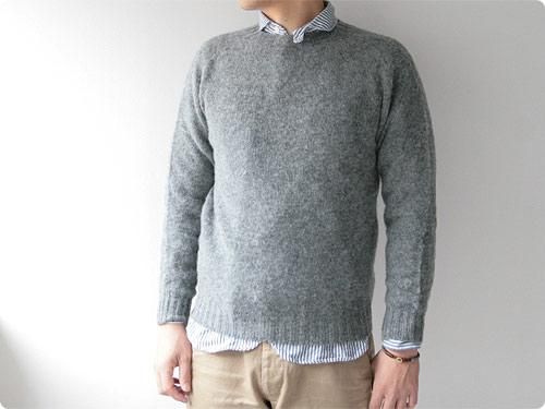 BRICK CREW NECK KNIT ѥåդ SILVER