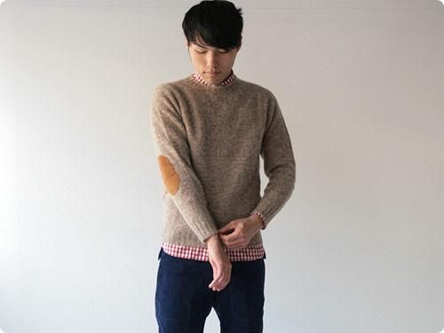 BRICK CREW NECK KNIT ѥåդ MUSHROOM