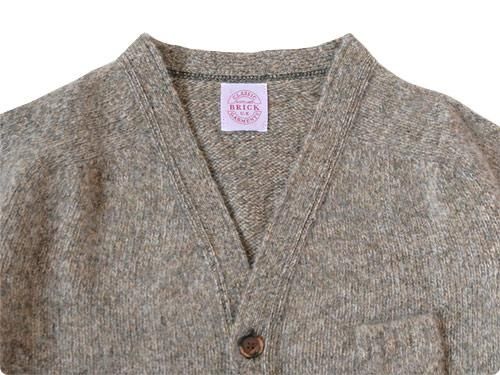 BRICK POCKET CARDIGAN MUSHROOM