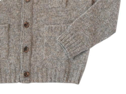 BRICK POCKET CARDIGAN MUSHROOM