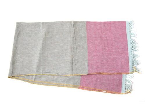 TAANA BANA KHADI STOLE MIDI GRAY x RED