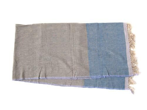 TAANA BANA KHADI STOLE DARK GRAY x BLUE