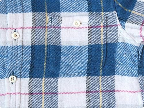 maillot sunset nel check work shirts BLUE