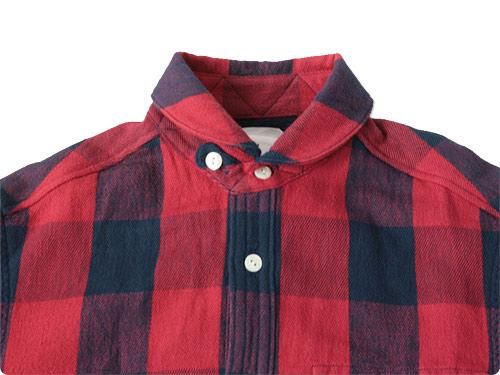 maillot sunset buffalo check round work shirts RED x NAVY