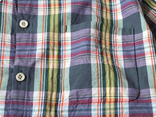 maillot libral broad check shirts GREEN