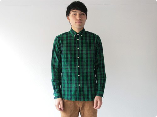 maillot libral indigo check B.D. shirts GREEN