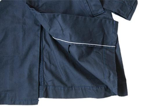 homspun 40/3ギャバ ショートステンカラーコート ネイビー homspun