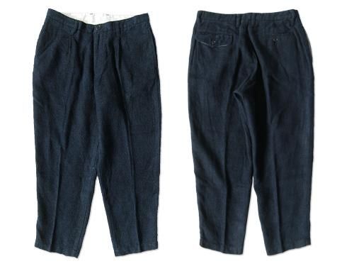 ordinary fits LINEN TUCK CROPPED NAVY