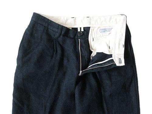 ordinary fits LINEN TUCK CROPPED NAVY