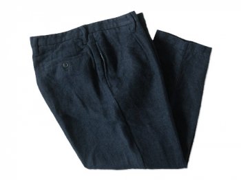 ordinary fits LINEN TUCK CROPPED NAVY