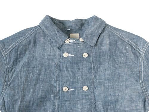 TATAMIZE DOUBLE BRESTED LINEN SHIRTS CHAMBRAY