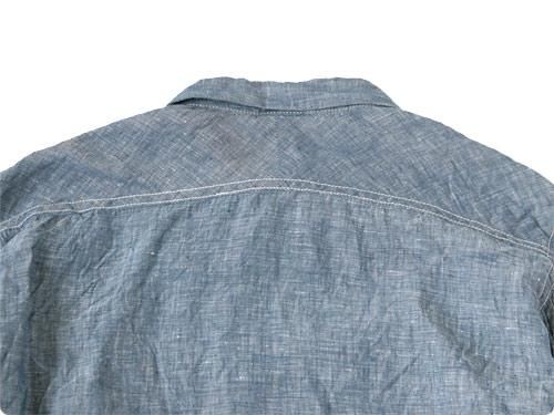 TATAMIZE DOUBLE BRESTED LINEN SHIRTS CHAMBRAY