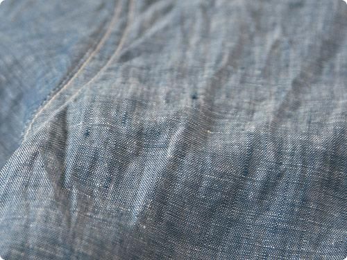 TATAMIZE DOUBLE BRESTED LINEN SHIRTS CHAMBRAY