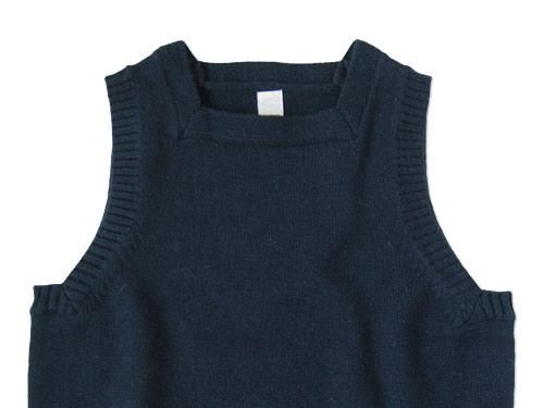 TATAMIZE WOOL KNIT VEST NAVY
