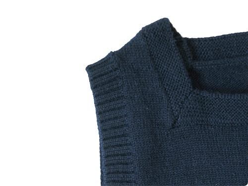 TATAMIZE WOOL KNIT VEST NAVY